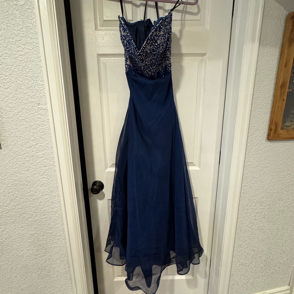 Alyce Paris Navy Blue Evening Dress